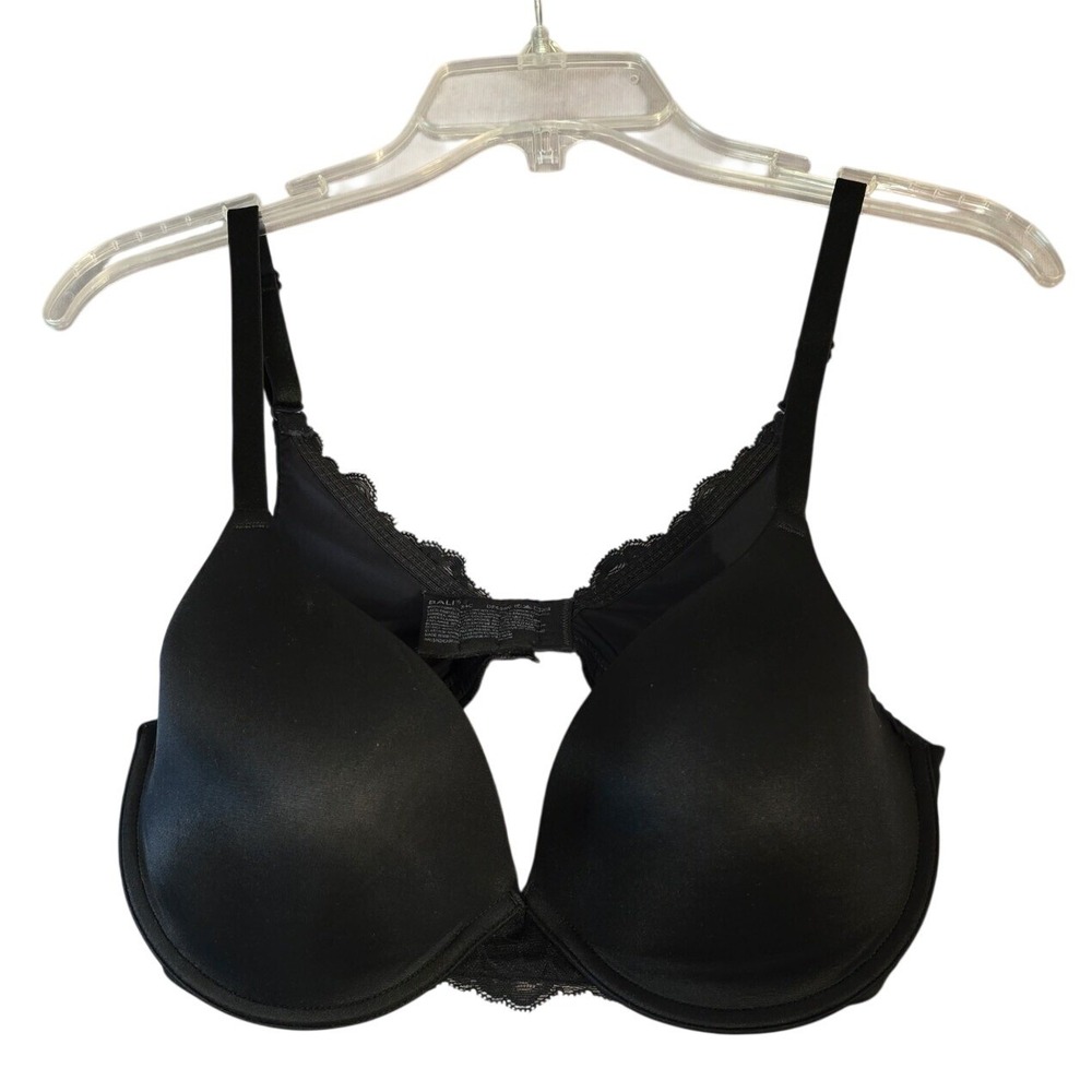Bali Womens Size 34C Black Bra Lightly Lined T-Shirt Smooth DF6580 Underwire NEW